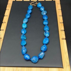Chalcedony and Swarovski Crystal Necklace $100